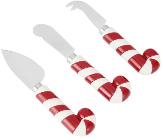 3 Pack Candy Stripe Cheese Knives