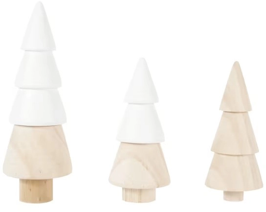 3 Pack Wooden Trees