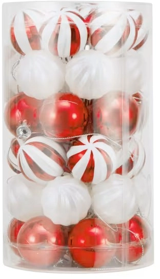 36 Pack 4cm Novelty Baubles