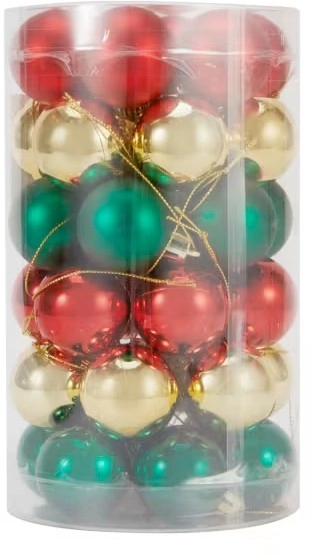 36 Pack 4cm Traditional Baubles