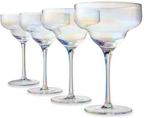 4 Lustre Margarita Glasses