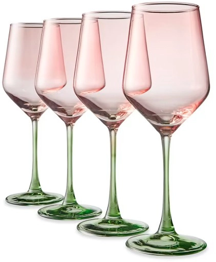 4 Two Tone Wine Glasses