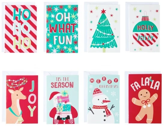 40 Pack Mini Christmas Cards - Assorted