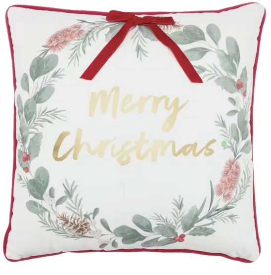 43cm Christmas Wreath Cushion