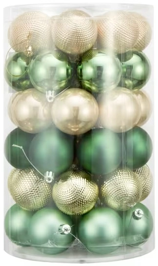 47 Pack 6cm Green Baubles