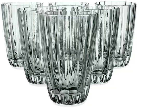 6 Ruffle Highball Glasses