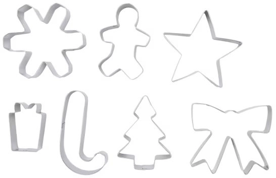 7 Piece Christmas Cookie Cutter Set