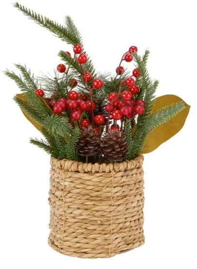 Artificial Foliage in Natural Pot