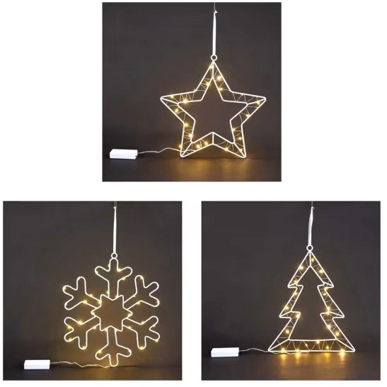 Battery Operated LED Light Up Metal Shaped Light - Assorted