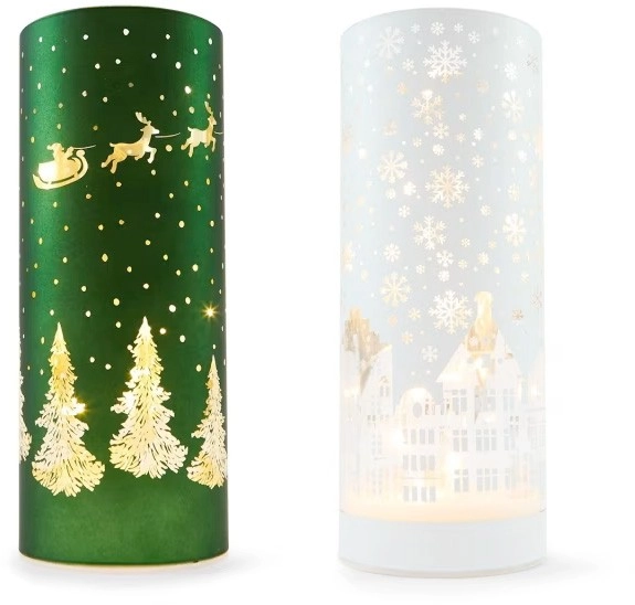 Battery Operated LED Light Up Pillar Scene - Assorted