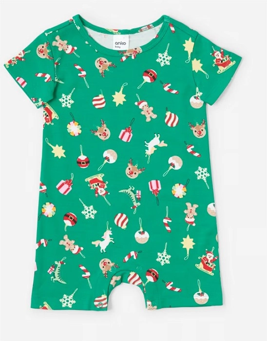 Christmas Family Print Romper