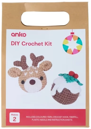 DIY Crochet Kit - Reindeer and Pudding