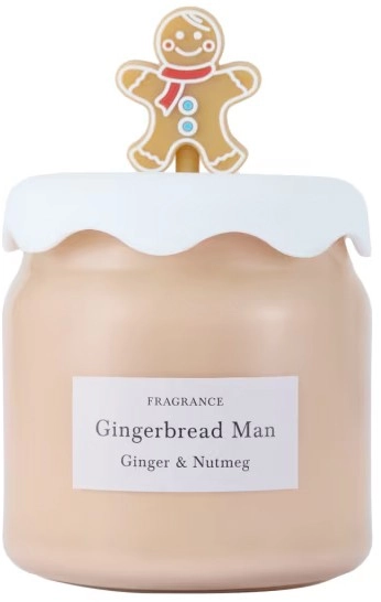 Gingerbread Man Lid Candle