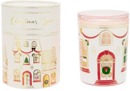 Glowing Festive Scene Christmas Spice Candle