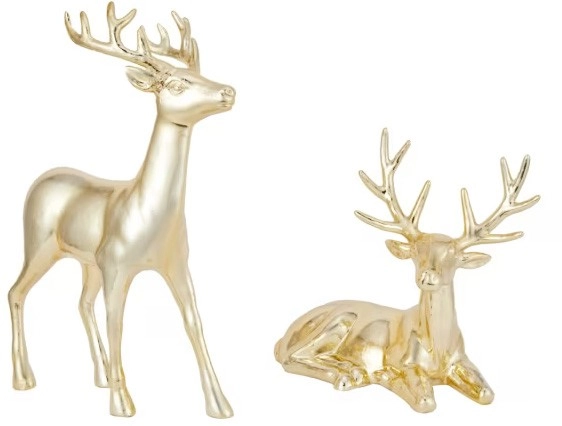 Gold Look Reindeer - Assorted