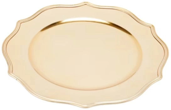 Gold Look Wavy Edge Charger Plate