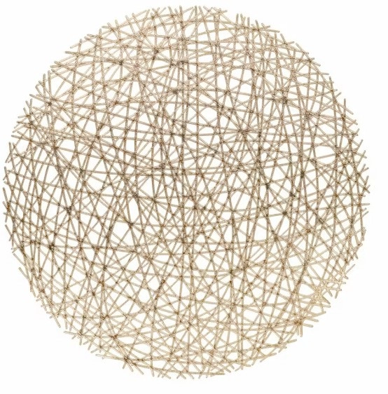 Gold Scribble Round Placemat