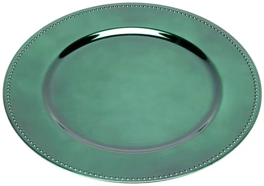 Green Round Charger Plate