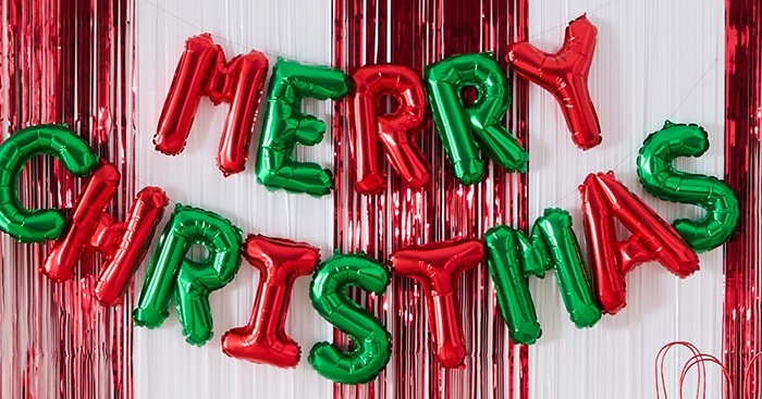 Merry Christmas Balloon Garland