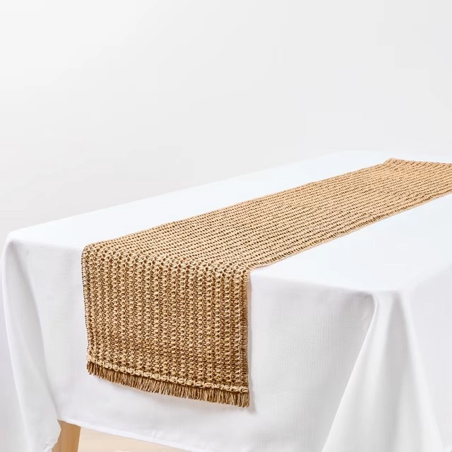 Paper Rattan Look Table Runner