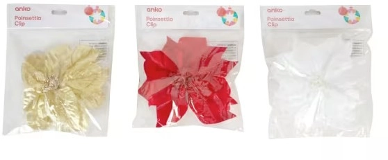 Poinsettia Clip - Assorted