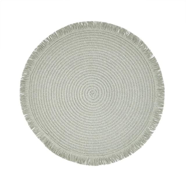 Sage Green Fringed Placemat