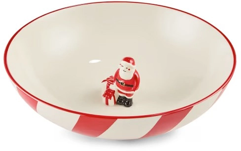 Santa Stripe Serve Bowl