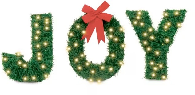 Solar Powered LED Light Up Joy Sign