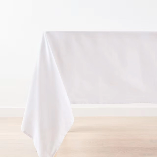 White Cotton Tablecloth