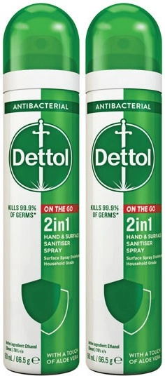 Dettol 2 in 1 Hand and Surface Sanitiser Spray 90mL