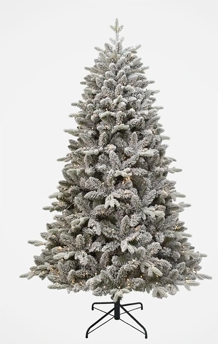 Myer Giftorium Arrow Pine Flocked Pre-Lit 300L Christmas Tree 210cm