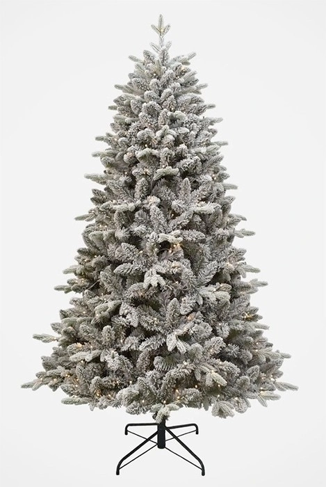 Myer Giftorium Arrow Pine Flocked Pre-Lit Christmas Tree 210cm