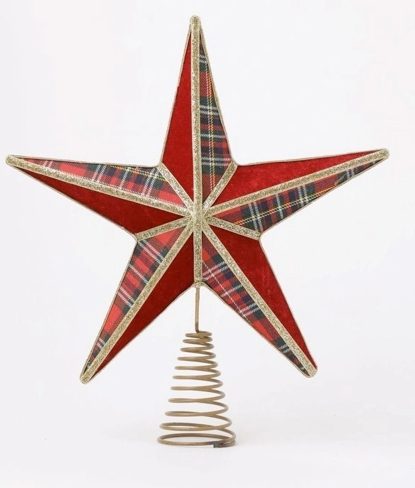 Myer Giftorium Heirloom Tartan Star Tree Topper in Multi