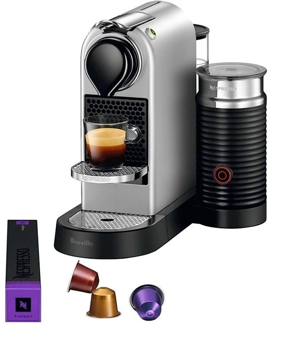 Nespresso by Breville Citiz & Milk Capsule Coffee Machine in Silver