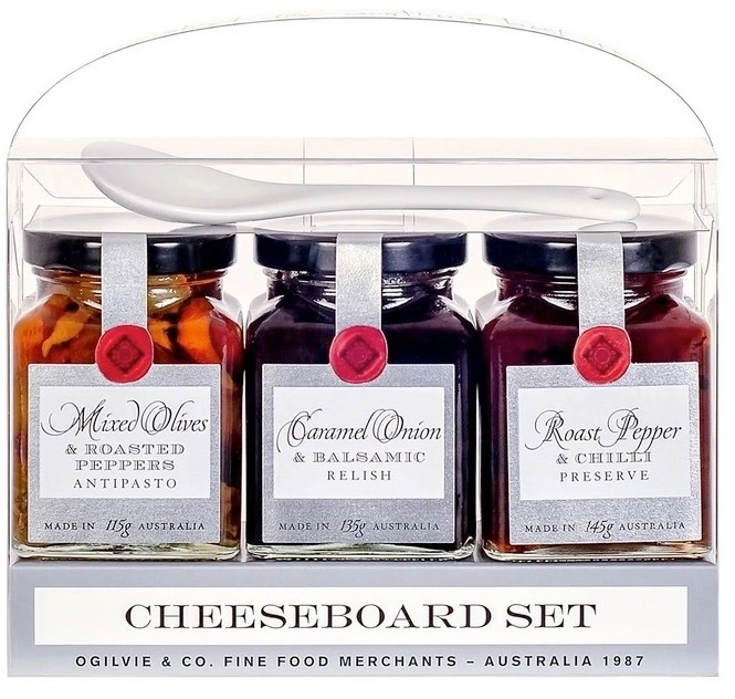 Ogilvie & Co Cheeseboard Condiment Gift Set