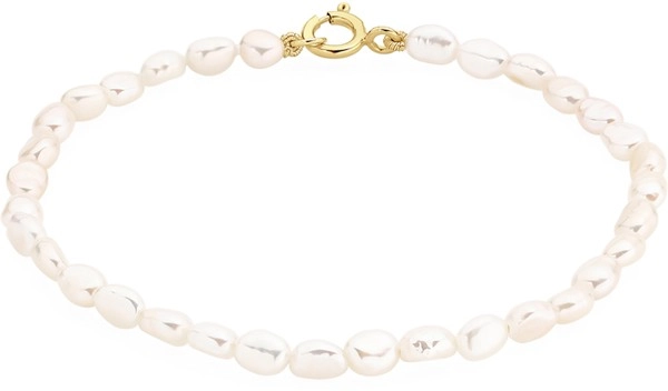 9ct Gold 18.5cm Keshi Cultured Freshwater Pearl Bracelet