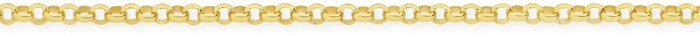 9ct Gold 19cm Solid Round Belcher Bracelet