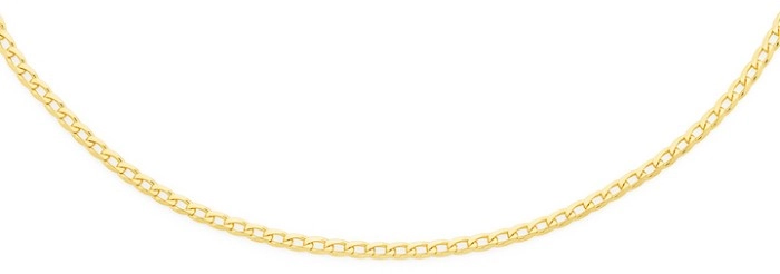 9ct Gold 35cm Solid Curb Chain