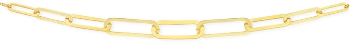 9ct Gold 45cm Paperclip Links with Double Trace Necklet