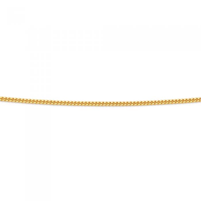 9ct Gold 45cm Solid Curb Chain