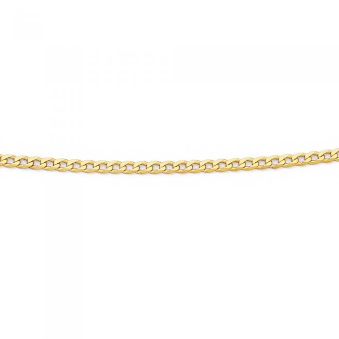 9ct Gold 45cm Solid Curb Chain