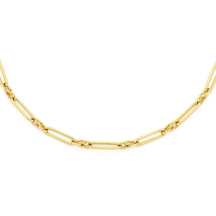 9ct Gold 45cm Solid Paperclip Necklace