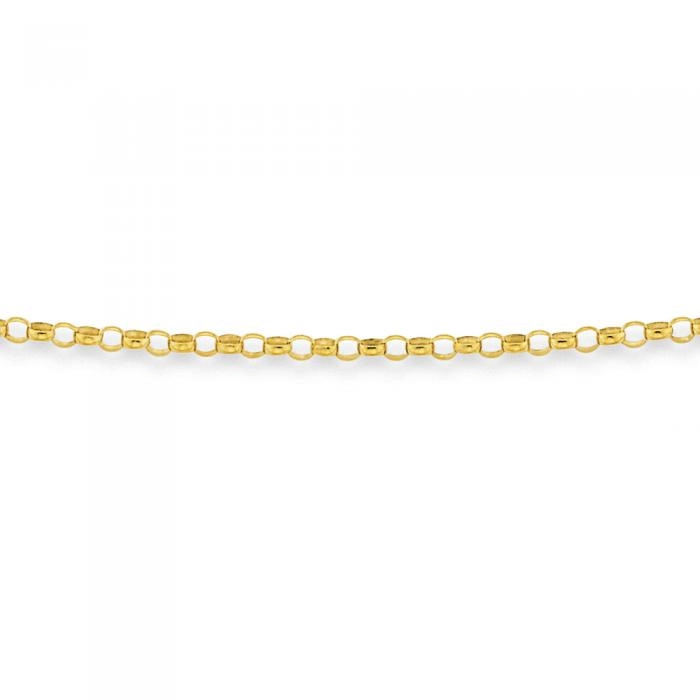 9ct Gold 45cm Solid Round Belcher Chain