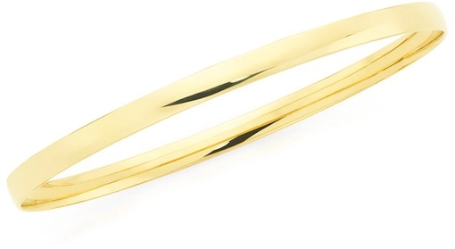 9ct Gold 4x62mm Solid Comfort Bangle