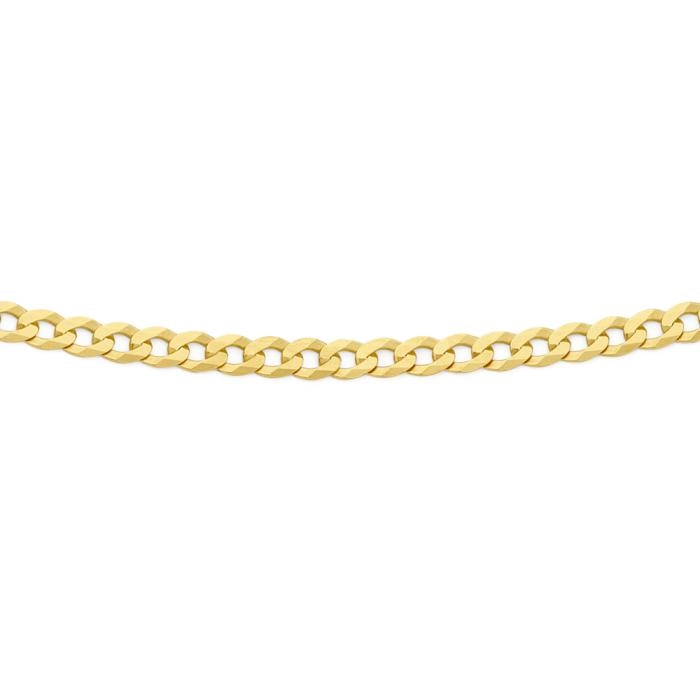 9ct Gold 55cm Solid Curb Men's Chain