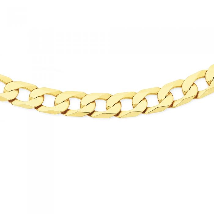 9ct Gold 55cm Solid Curb Men's Chain