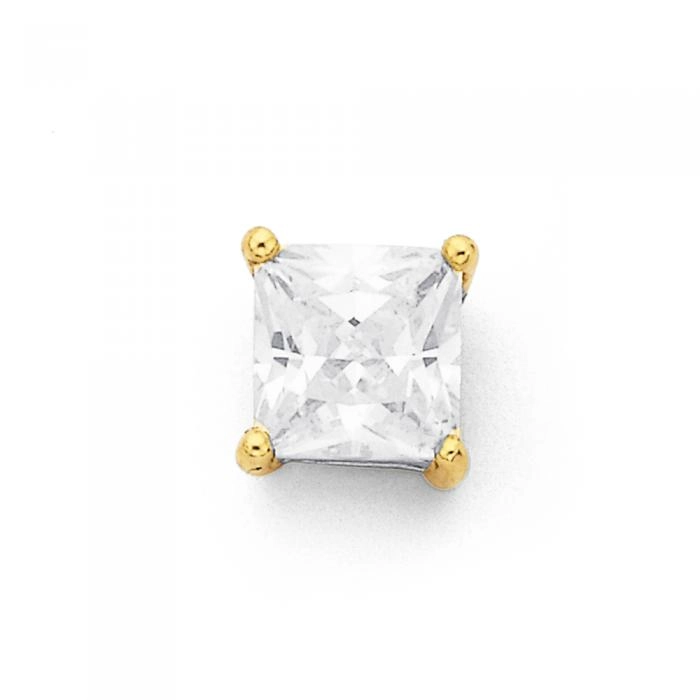 9ct Gold Cubic Zirconia Single Men's Stud