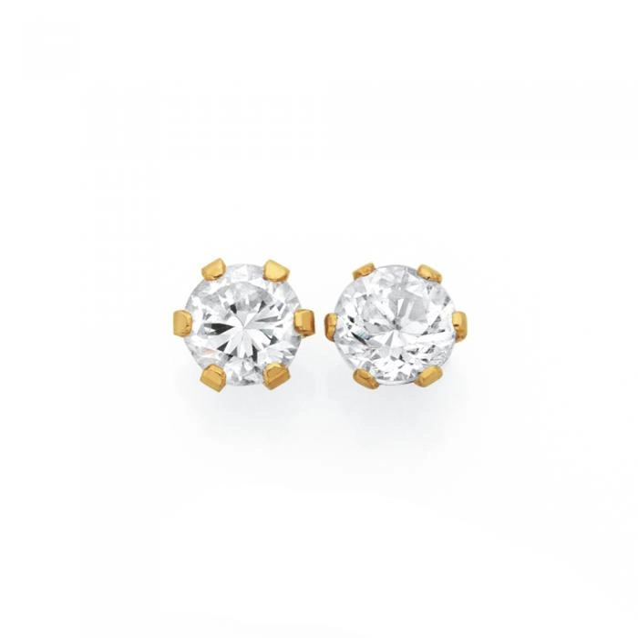 9ct Gold Cubic Zirconia Studs