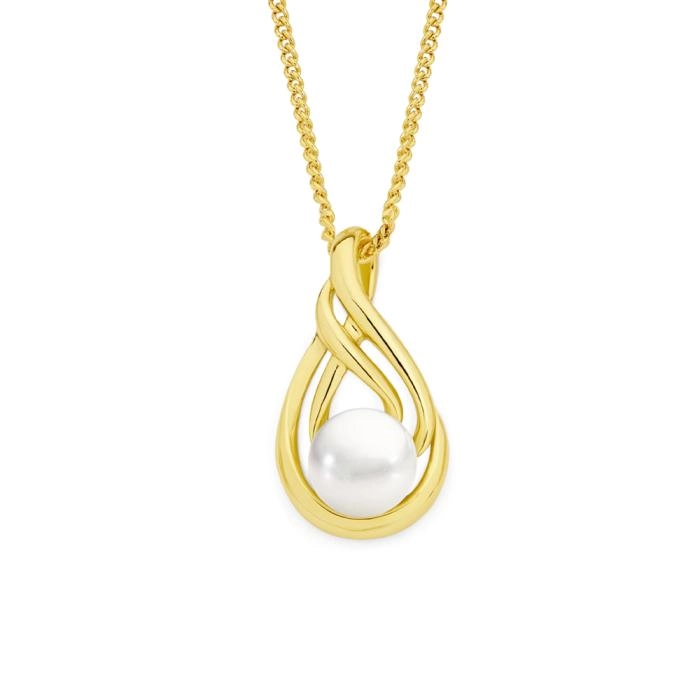 9ct Gold Cultured Freshwater Pearl Pendant