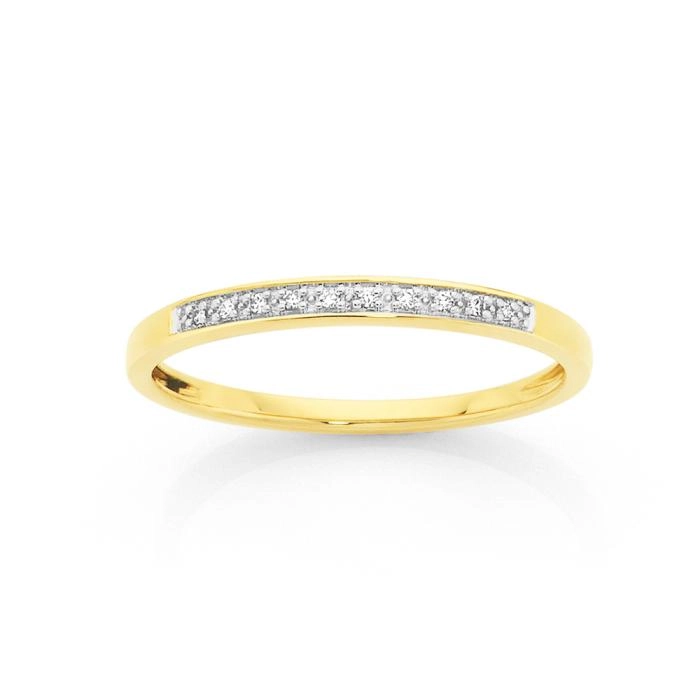 9ct Gold Diamond Band